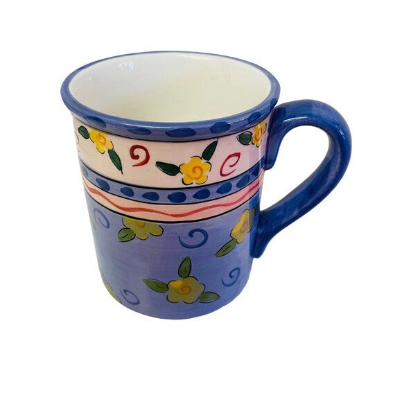 Hand-Painted Ceramic Mug With Floral Design - Certified International Corporatio - Picture 3 of 5